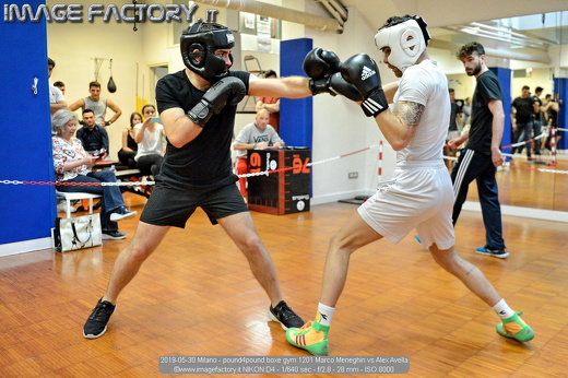 2019-05-30 Milano - pound4pound boxe gym 1201 Marco Meneghin vs Alex Avella